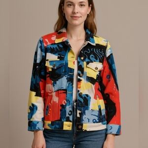 ORLY MULTICOLORE ARTISTIC JACKET SIZE SMALL